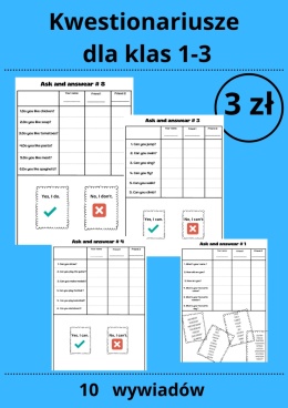 Kwestionariusze w klasach 1-3