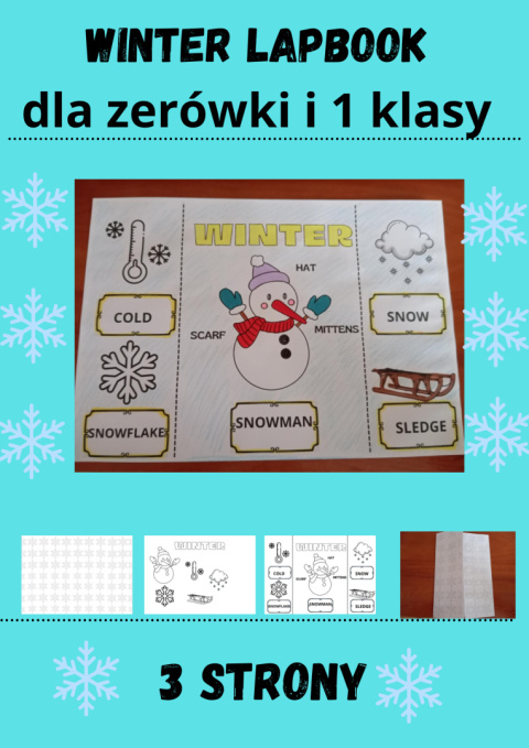 Winter lapbook dla zerówki i 1 klasy